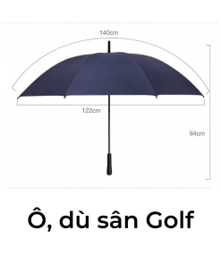 Ô dù sân Golf cán dài che mưa nắng, chống lật cao cấp (bản 2025)