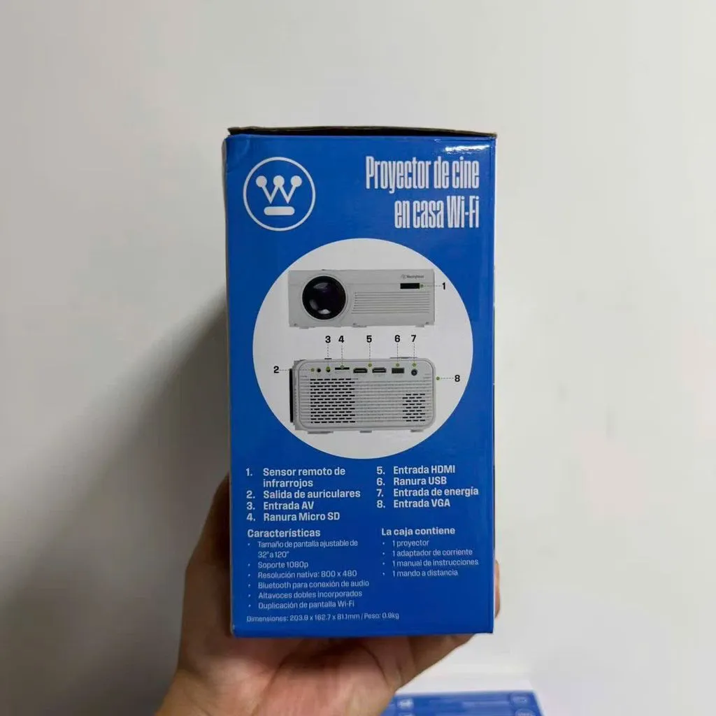 Máy chiếu Westinghouse Wi-Fi Home Theater - Chiếu trực tiếp từ ĐT, loa kép, giải trí đa phương tiện - Ảnh 9