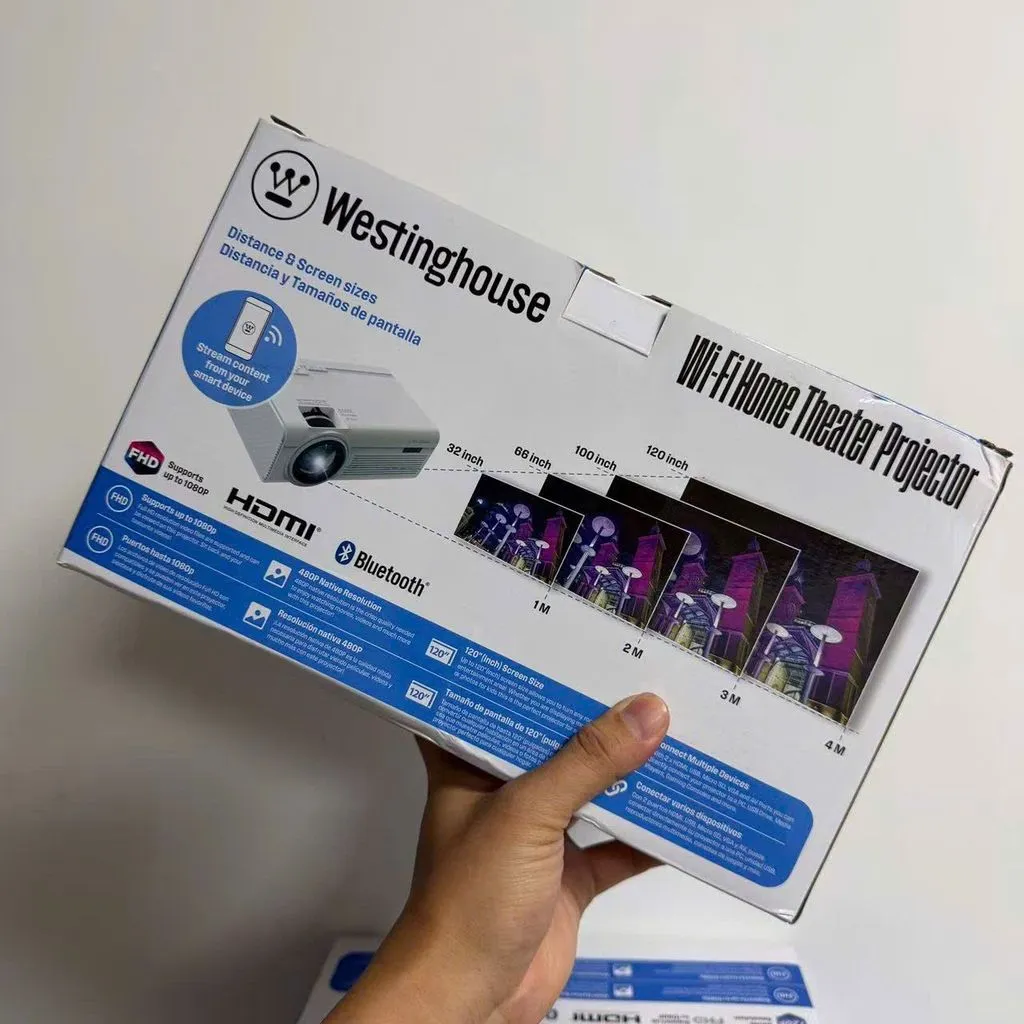 Máy chiếu Westinghouse Wi-Fi Home Theater - Chiếu trực tiếp từ ĐT, loa kép, giải trí đa phương tiện - Ảnh 7