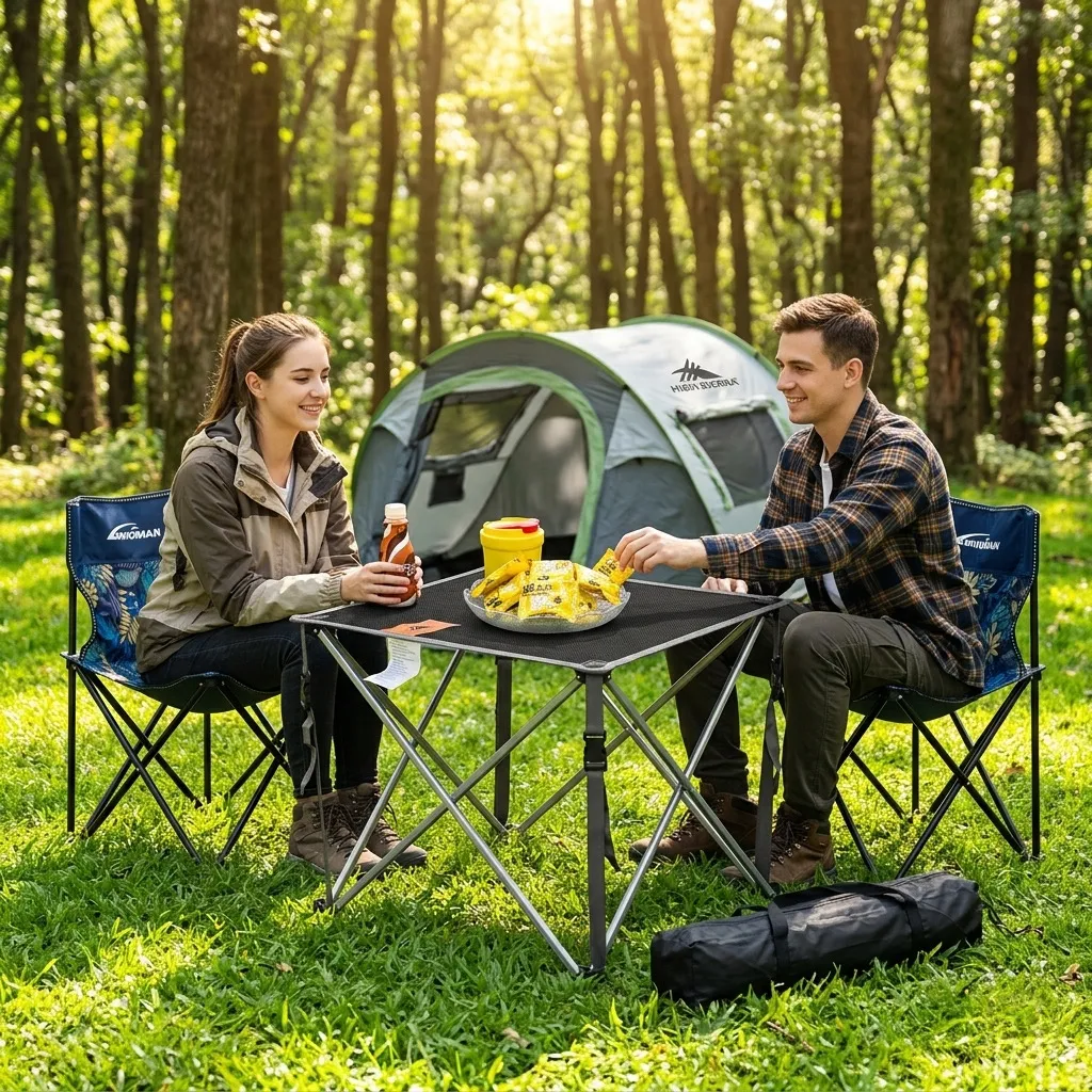 Bàn gấp ngoài trời hãng dành cho camping cắm trại, dã ngoại, câu cá - Ảnh 4