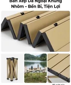 Bàn xép dã ngoại gập gọn, chất liệu hợp kim, để cắm trại camping… - Ảnh 5