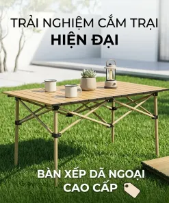 Bàn xép dã ngoại gập gọn, chất liệu hợp kim, để cắm trại camping…