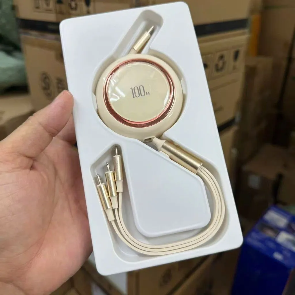 Cáp Sạc Rút Gọn 3in1 WIWU - Sạc Nhanh 100W, dùng đa thiết bị, chống đứt gãy, thiết kế thời trang - Ảnh 9