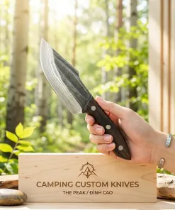 Dao thái, chặt đa năng, siêu sắc, cán gỗ tự nhiên. Phù hợp cắm trại, camping - Ảnh 3