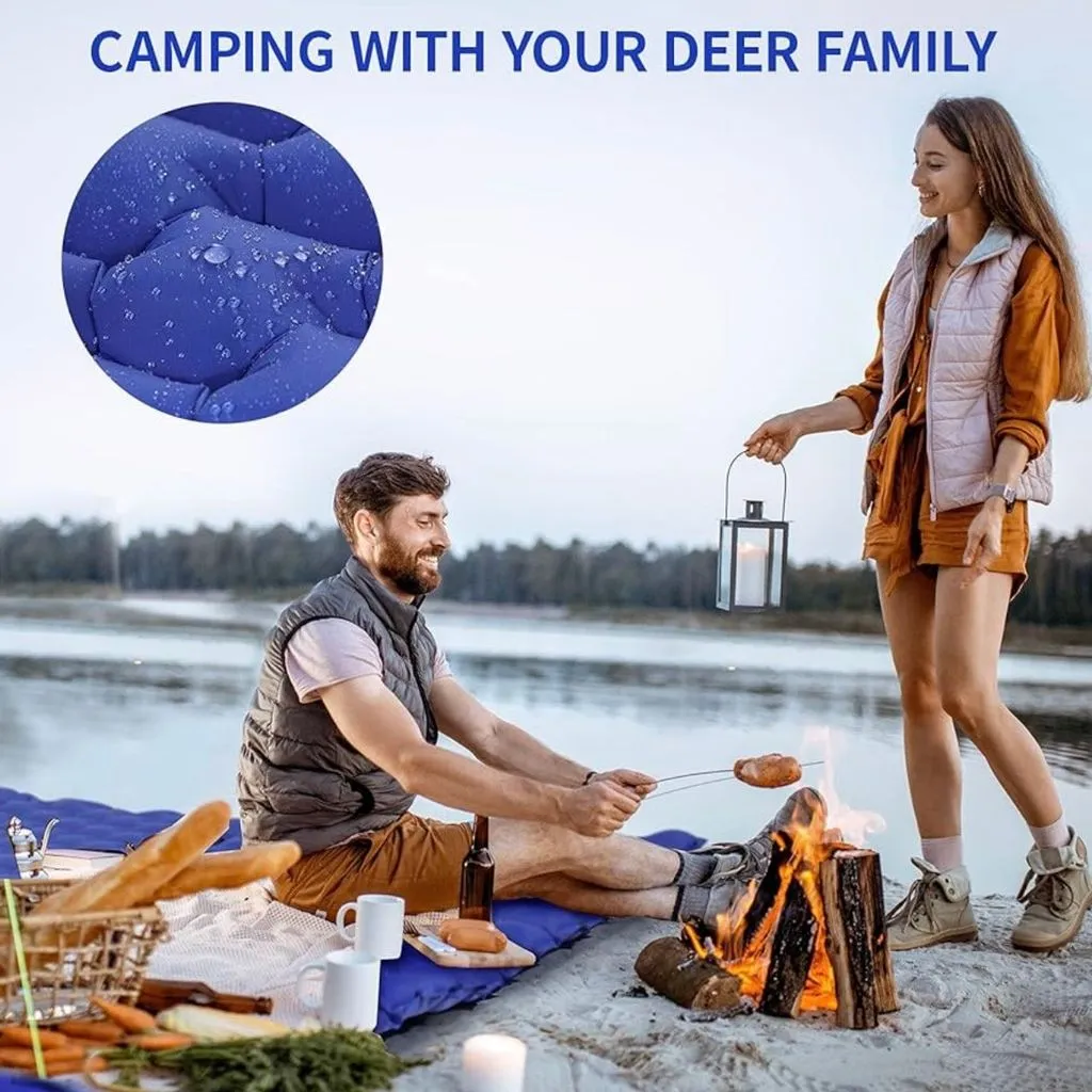 Đệm hơi cắm trại hãng DEERFAMY (hàng Amazon Mỹ ), bơm / thổi hơi - Ảnh 7