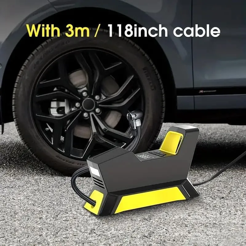 Máy bơm lốp xe hơi Hãng CARSUN , bơm điện oto 100W, có đèn pin ( Hàng Amazon Mỹ ) - Ảnh 15