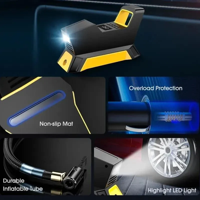 Máy bơm lốp xe hơi Hãng CARSUN , bơm điện oto 100W, có đèn pin ( Hàng Amazon Mỹ ) - Ảnh 13