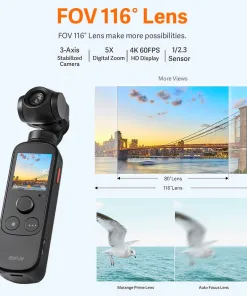 {Order giao 15/6} Camera Gimbal XIAOMI 90FUN Capture 1, quay phim 4K, gimbal chống rung 3 trục - Ảnh 6
