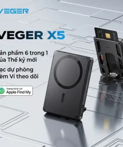 {Order giao 30/5} Pin dự phòng 5000mAh VEGER X5, có định vị Apple find my, sạc nhanh 20w & Magsafe