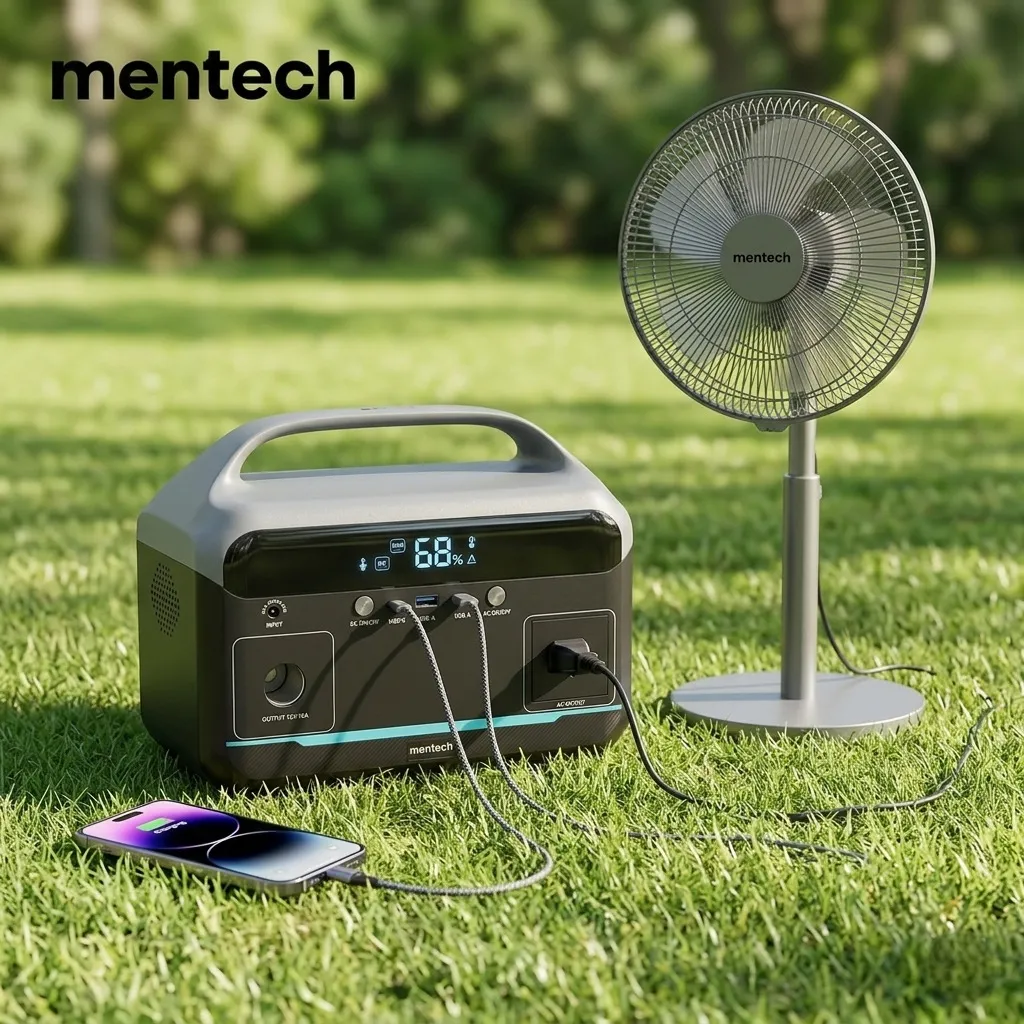 {Order giao 30/5} Trạm sạc MENTECH 300W MT300M1 dung lượng 204.8Wh, ouput AC 220v - Ảnh 2