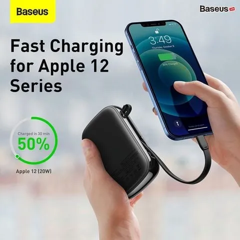 Pin dự phòng 20.000mAh Baseus Qpow Pro sạc nhanh 20W - liền cáp Lightning iPhone - Ảnh 9