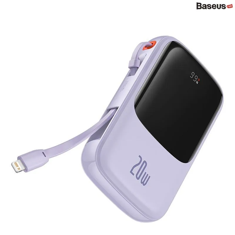 Pin dự phòng 20.000mAh Baseus Qpow Pro sạc nhanh 20W - liền cáp Lightning iPhone - Ảnh 3