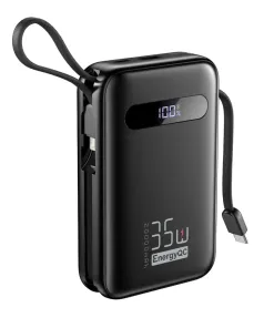 Pin dự phòng 20.000mAh EnergyQC, sạc nhanh 35w cho iPhone 17 , liền 2 dây sạc C & L