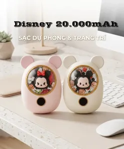 Pin Dự Phòng 20.000mAh sạc nhanh 20W PPS/PD Disney Tsum, liền cáp (màu ngẫu nhiên)
