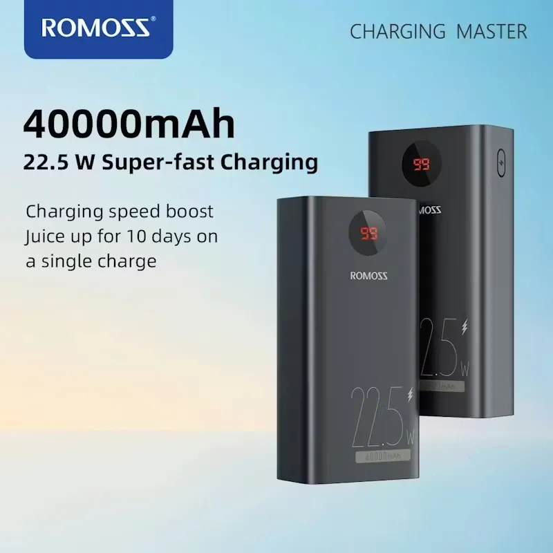 Pin dự phòng 40.000mAh ROMOSS PEA40 sạc nhanh 22.5W ( ko hộp )