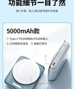 Alternative view of Pin dự phòng 5000mAh WEKOME WP-51, sạc nhanh không dây Magsafe, New fullbox
