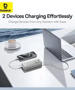 Pin dự phòng Baseus 20000mAh sạc nhanh 65W, liền cáp rút Type-C / Lightning - Ảnh 4