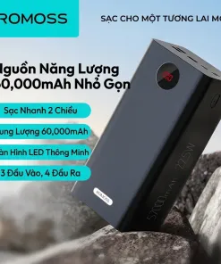 Pin dự phòng ROMOSS 60.000mAh PEA57, sạc nhanh 22.5W ( new - ko hộp) - Ảnh 3