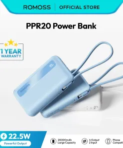 Pin dự phòng Romoss PPR20 20.000mAh sạc nhanh 22.5w ( bị xước vỏ, không hộp ) có CCC - ko BH cáp - Ảnh 11