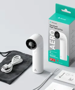 Quạt Cầm Tay AECOOLY Aero 3500mAh (15H, 5 Speed Settings, LED Digital Display, 16500RPM) - Ảnh 7