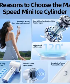 Quạt tích điện cầm tay RTAKO X5 High-Speed Cooling Fan 15000RPM - Ảnh 8