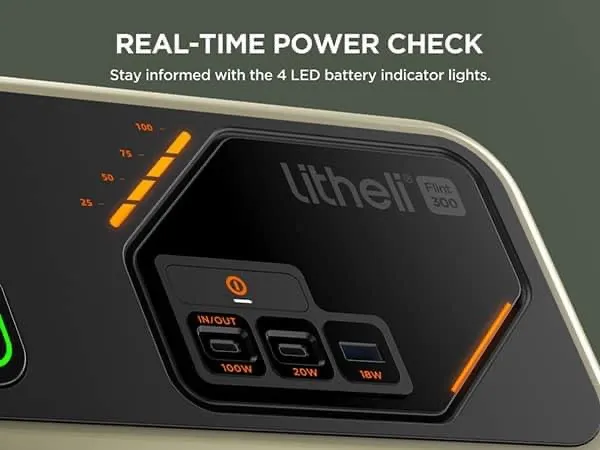 Trạm sạc di động Litheli Flint 300 - B300SE , công suất 300W , sạc điện 220V, kèm 2 pin rời - Ảnh 10