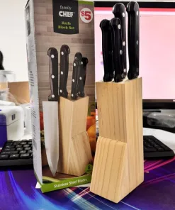 Alternative view of Bộ dao làm bếp 6 Món Family CHEF - kèm đế gỗ