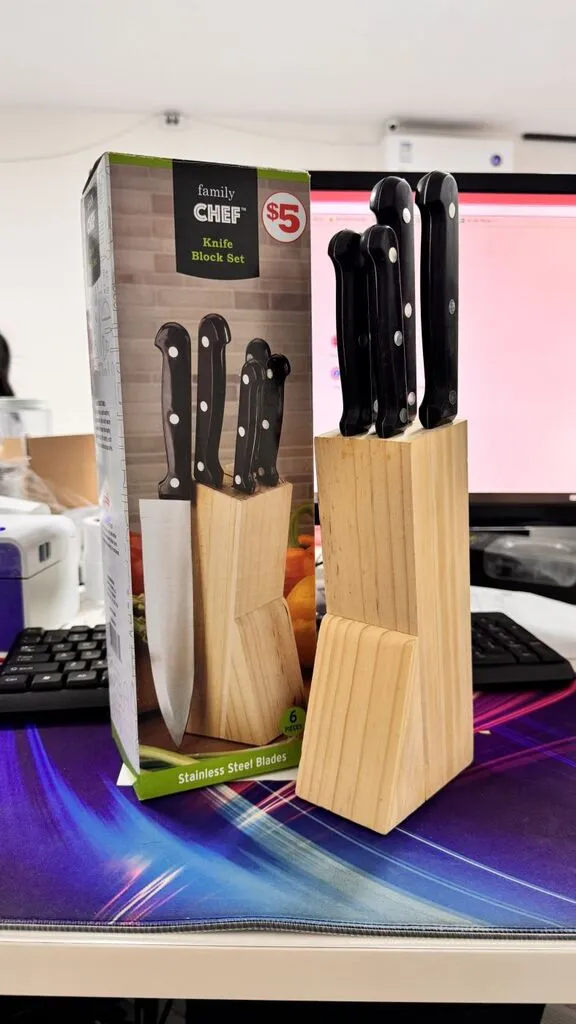 Bộ dao làm bếp 6 Món Family CHEF - kèm đế gỗ - Ảnh 2