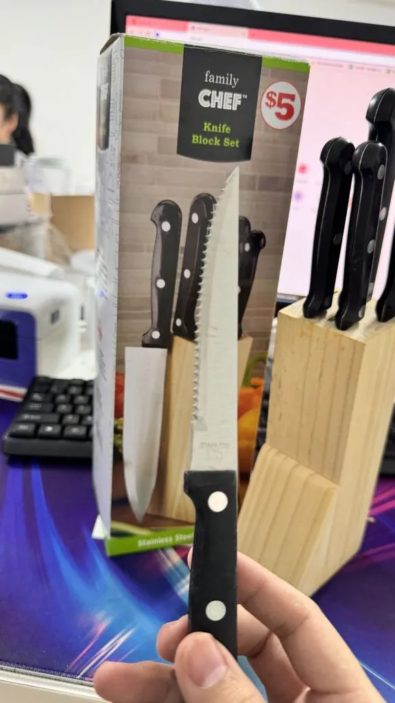 Bộ dao làm bếp 6 Món Family CHEF - kèm đế gỗ - Ảnh 6