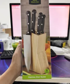 Bộ dao làm bếp 6 Món Family CHEF - kèm đế gỗ - Ảnh 3