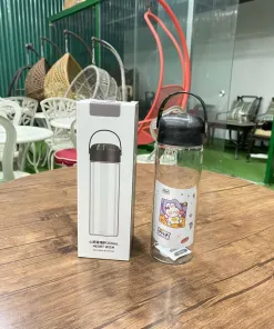 Bình Thuỷ Tinh Chịu Nhiệt 350ml Cao Cấp - Chịu Nhiệt, Chống Rò, Nhỏ Gọn (trả random 4 mẫu) - Ảnh 7