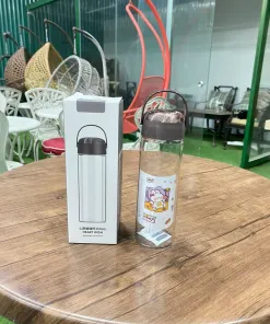 Bình Thuỷ Tinh Chịu Nhiệt 350ml Cao Cấp - Chịu Nhiệt, Chống Rò, Nhỏ Gọn (trả random 4 mẫu) - Ảnh 5