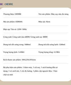 (GIÁ ĐỘC QUYỀN) Máy làm sữa hạt Oidire ODI04A - Ảnh 10