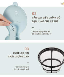 Alternative view of [HÀNG XẢ ĐÃ SD] Máy Pha Cà Phê Mini BEAR pha coffee, tự động giữ ấm, loại bỏ cặn SB-CF06A
