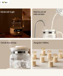 [HÀNG XẢ ĐÃ SD] Máy đun nước và hâm sữa 1.3L Bear WW-5H12N - Pha sữa, rã đông sữa mẹ - Giữ ấm - Ảnh 3