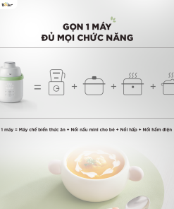 [HÀNG XẢ ĐÃ SD] Máy Xay Nấu Thức Ăn Cho Bé Bear 0.35L Lưỡi Dao 3 Tầng 6 Lưỡi BFM-045KN - Ảnh 12
