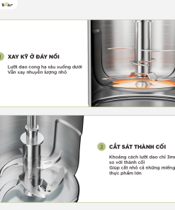 [HÀNG XẢ ĐÃ SD] Máy Xay Nấu Thức Ăn Cho Bé Bear 0.35L Lưỡi Dao 3 Tầng 6 Lưỡi BFM-045KN - Ảnh 11
