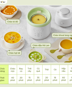 [HÀNG XẢ ĐÃ SD] Máy Xay Nấu Thức Ăn Cho Bé Bear 0.35L Lưỡi Dao 3 Tầng 6 Lưỡi BFM-045KN - Ảnh 15