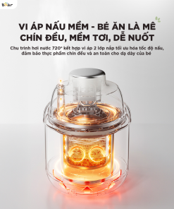 [HÀNG XẢ ĐÃ SD] Máy Xay Nấu Thức Ăn Cho Bé Bear 0.35L Lưỡi Dao 3 Tầng 6 Lưỡi BFM-045KN - Ảnh 8