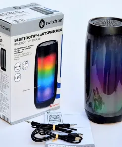 Loa Bluetooth Switch On - Thương hiệu Đức từ Kaufland- Pin trâu, LED màu, TWS tạo âm thanh stereo