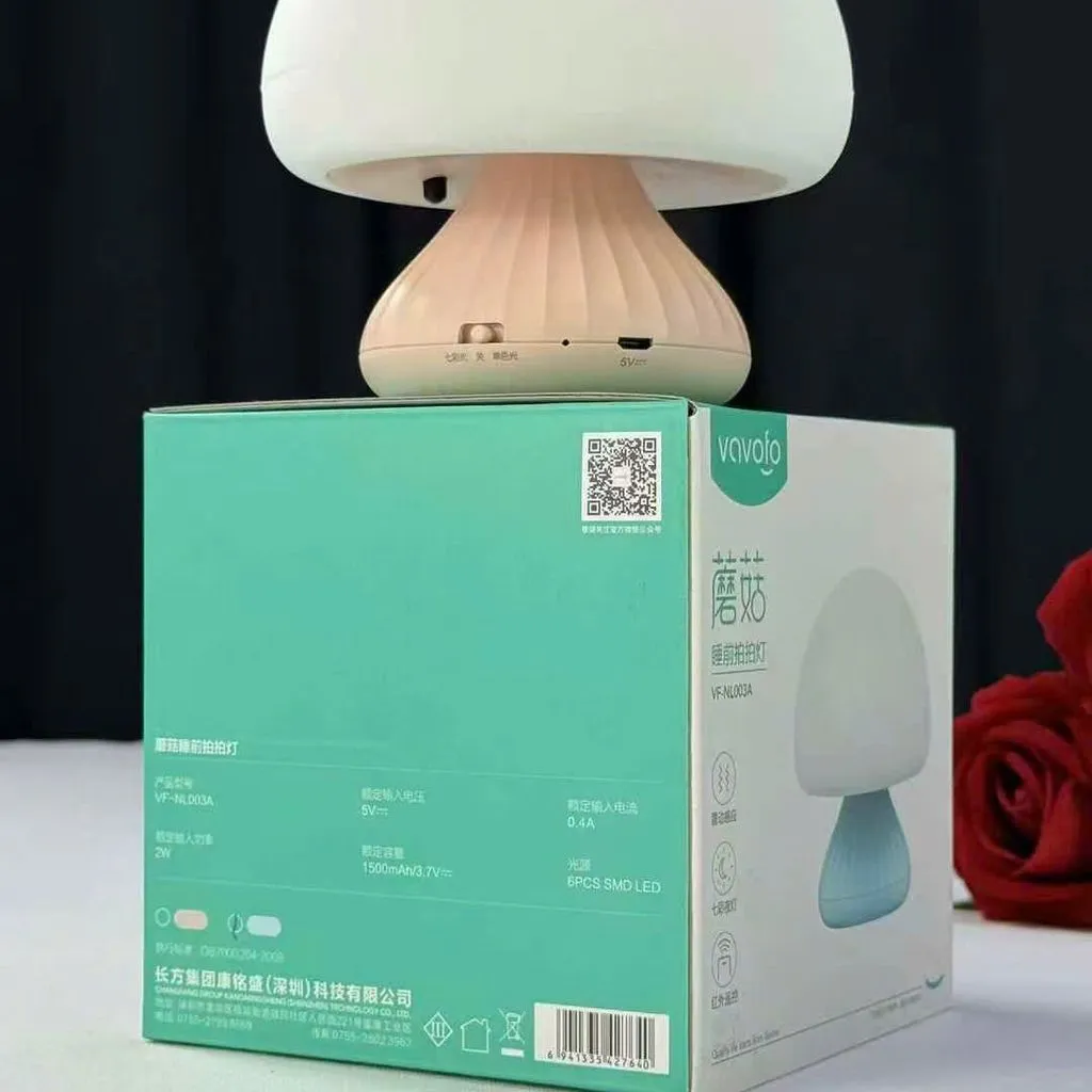 Đèn ngủ nấm VAVOFO - RGB đổi màu, cảm ứng + điều khiển, tích pin tiện lợi, đa chức năng - Ảnh 9