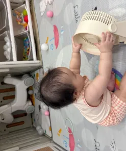 Quạt tích điện đa năng Y-001 - Để bàn, treo tường, 100 cấp độ, an toàn cho trẻ nhỏ - Ảnh 9
