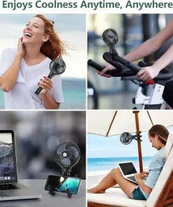 Quạt tích điện Octopus Fan kèm chân kẹp đa năng - Quạt tích điện đa năng chân kẹp bạch tuộc - Ảnh 6